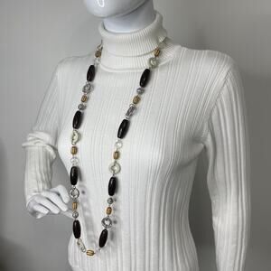 Necklace costume jewelry tribal beaded neutral natural chunky bohemian boho